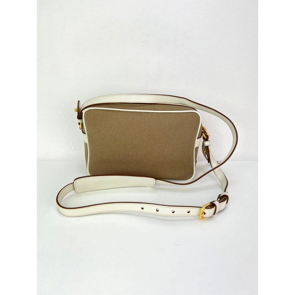 Túi đeo chéo máy ảnh vải kaki Prada