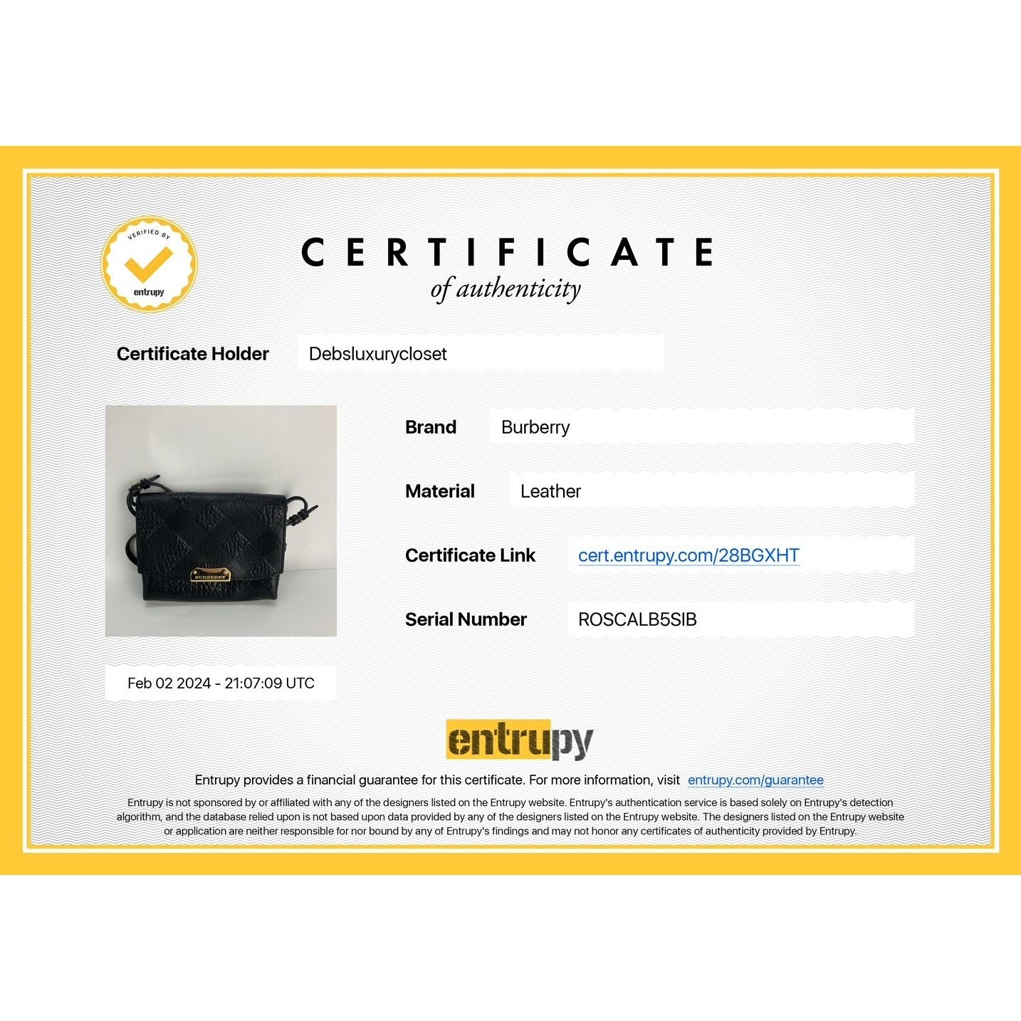 Túi đeo chéo Burberry Signature Grain Leather Check Embossed Langley Black