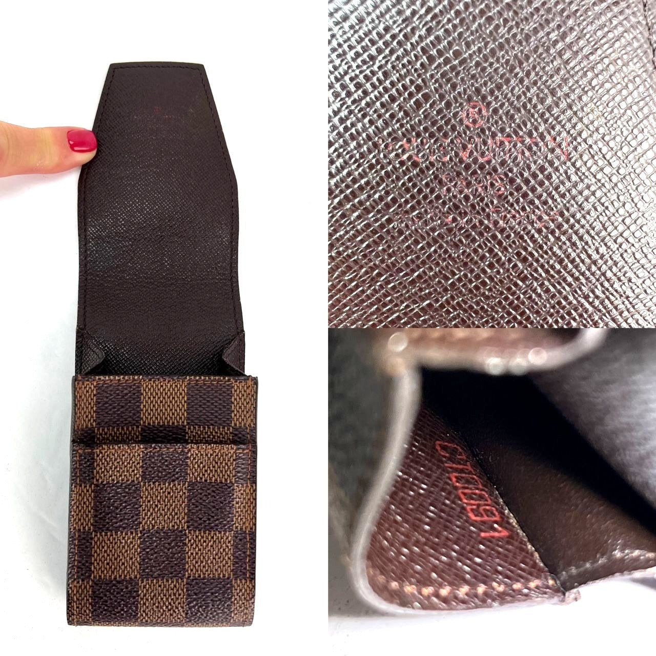 Túi đựng mỹ phẩm đựng thẻ thuốc lá LOUIS VUITTON Damier Ebene