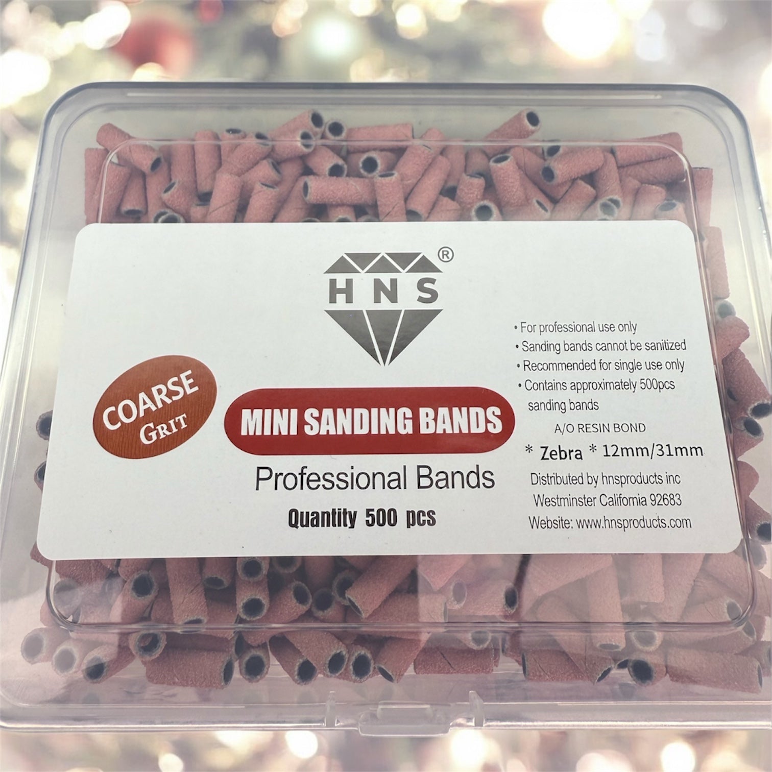 HNS Diamond Sanding Bands 500pcs - Small Size - Red