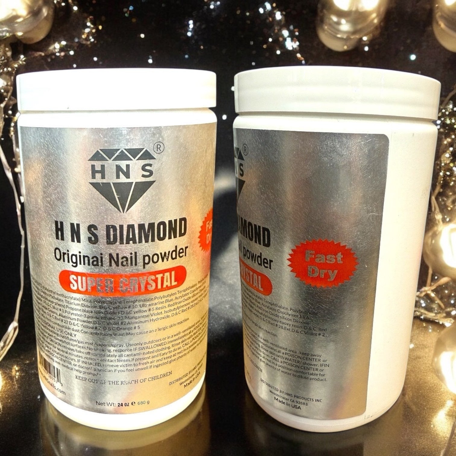 HNS Diamond Super Crystal Clear Powder Fast Dry For Liquid Solar