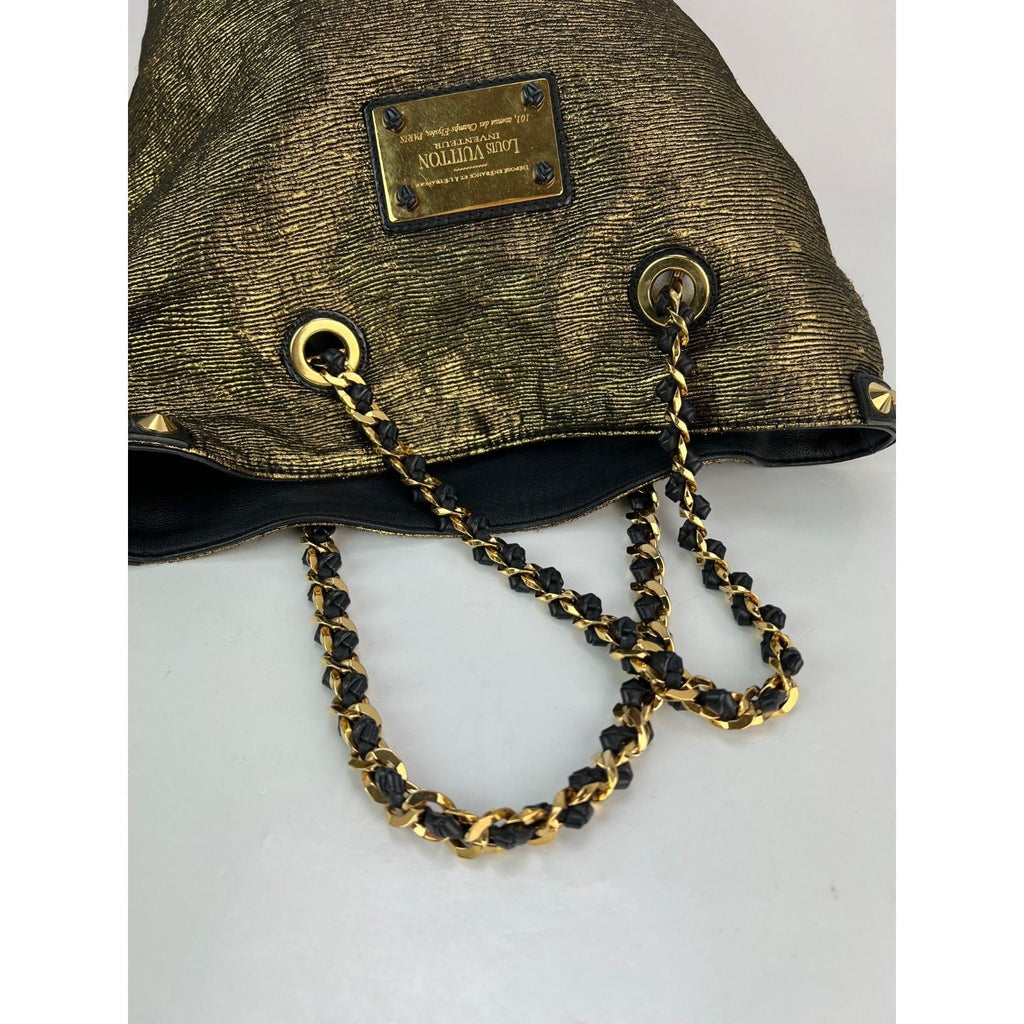 Túi Louis Vuitton Metal Jacquard double Jeu Soft Gold Tote