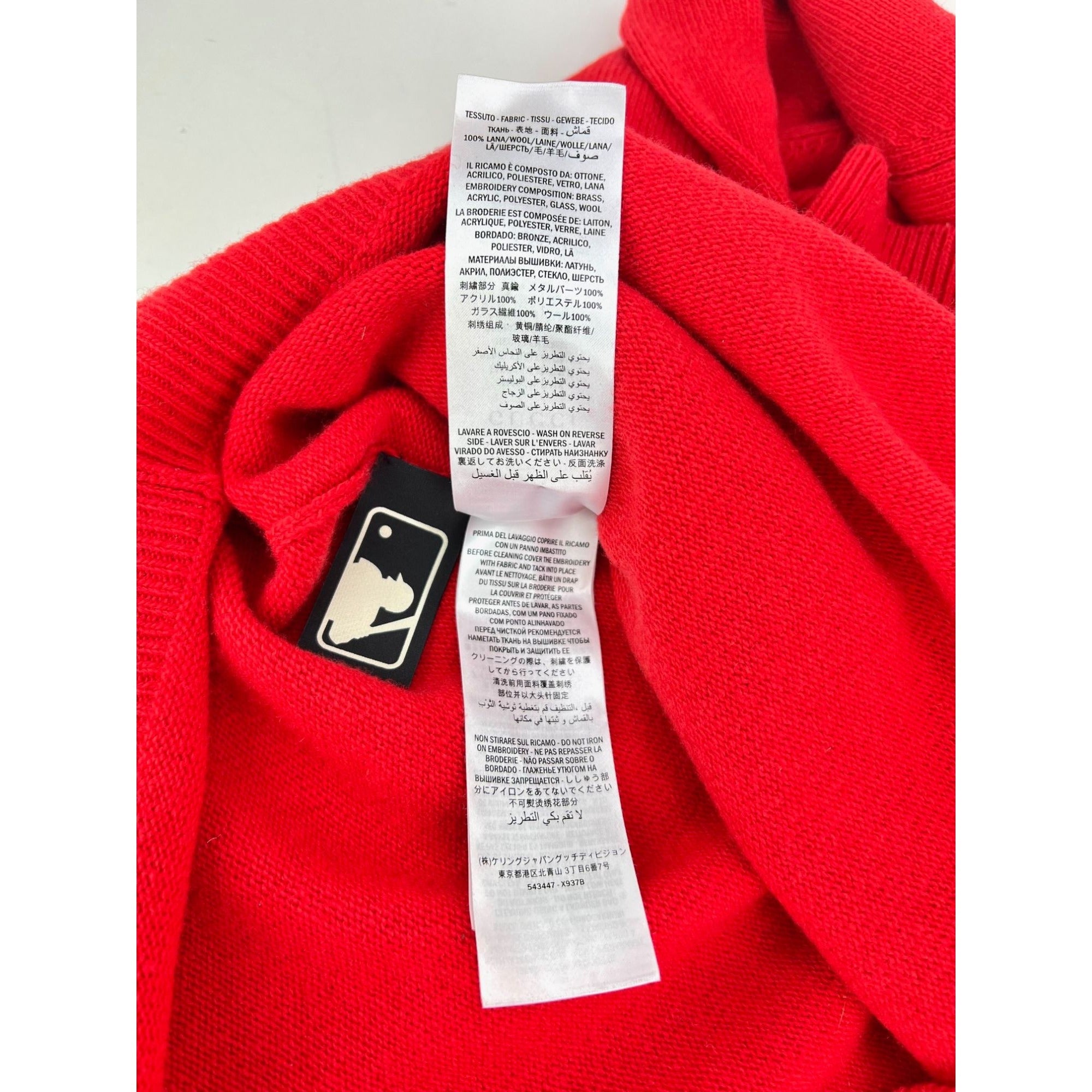 Áo len chui đầu Gucci Womens NY Yankees Wool Red