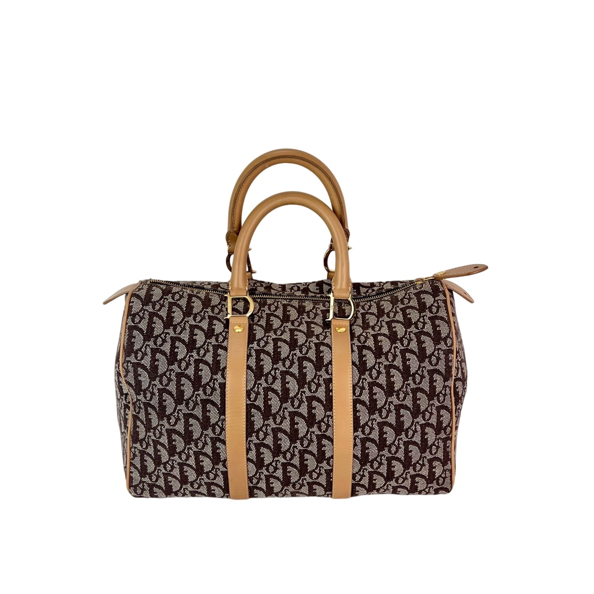 Túi xách Christian Dior Vintage Trotter Diorissimo Medium Brown Boston