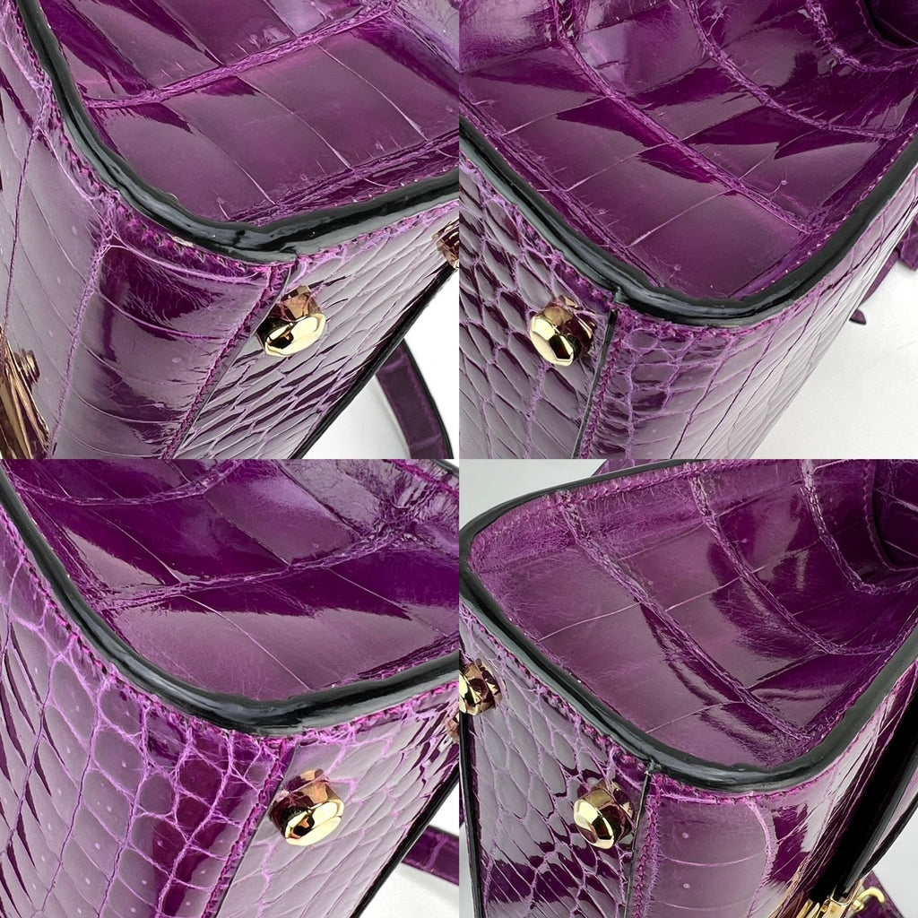 Túi đeo chéo cao cấp Stalvey Top Handle 2.0 Alligator Bag