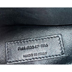 Saint Laurent Sac De Jour Embellished Patches Baby Black Leather Shoulder Bag