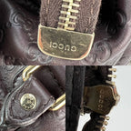 Túi đeo vai Gucci Sukey Medium Boston Guccissima Brown Leather