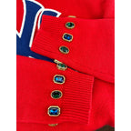 Áo len chui đầu Gucci Womens NY Yankees Wool Red
