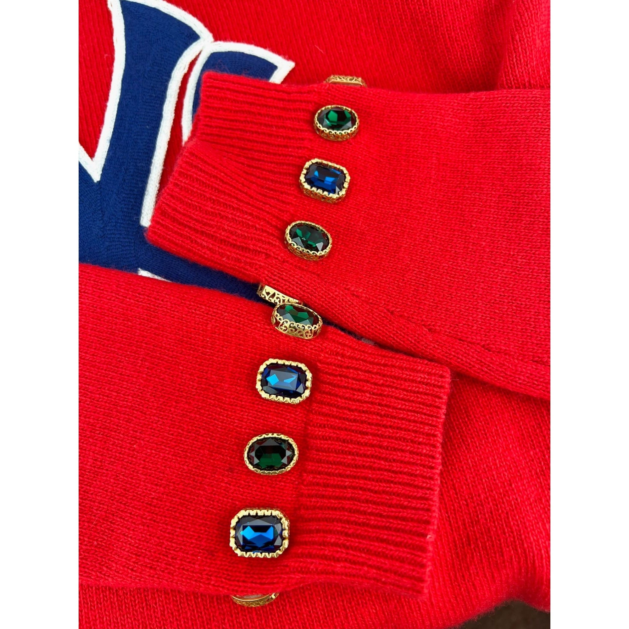 Áo len chui đầu Gucci Womens NY Yankees Wool Red