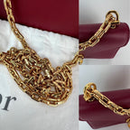 Christian Dior C'est Dior Mini Flap Burgundy Leather Shoulder Bag