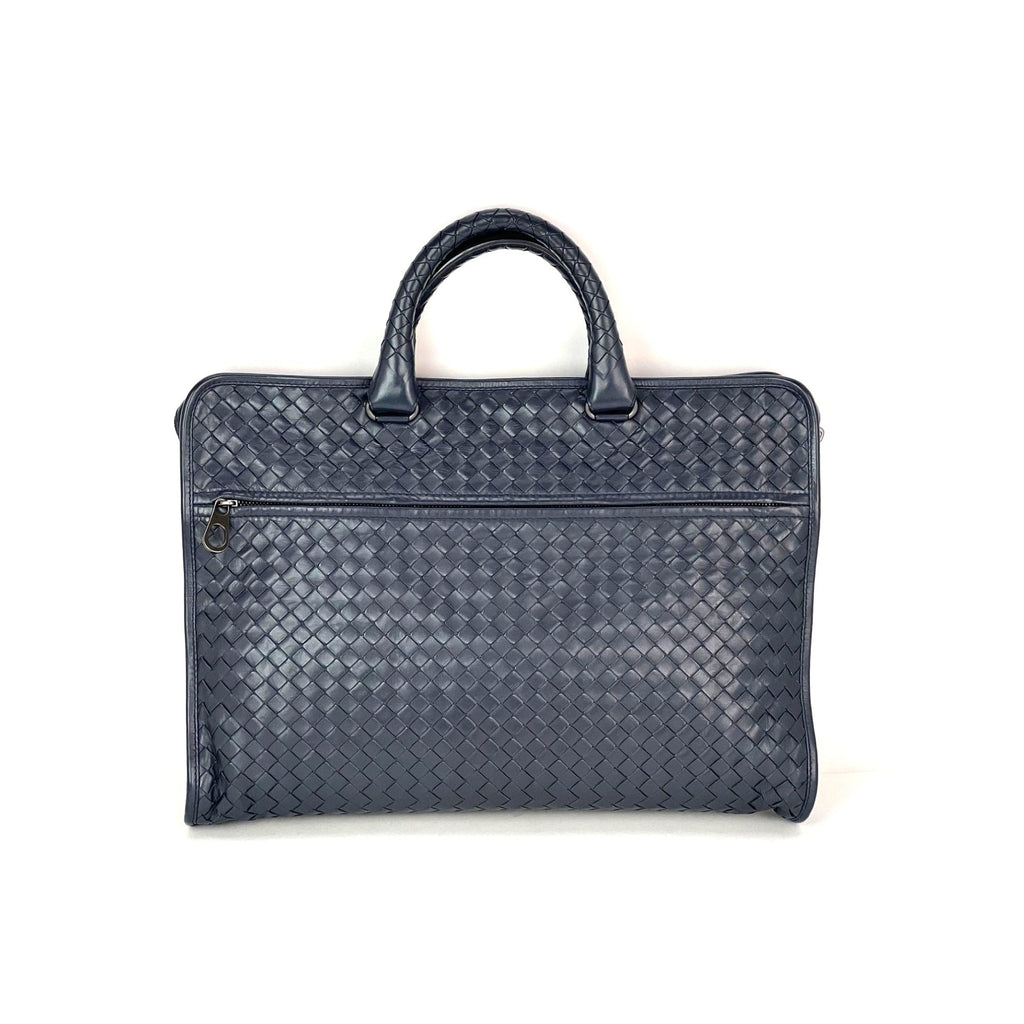 Túi đựng tài liệu có khóa kéo hàng đầu của Bottega Veneta Intrecciato