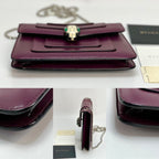 Túi đeo chéo Bvlgari Calfskin Small Serpenti Forever Snake Plum