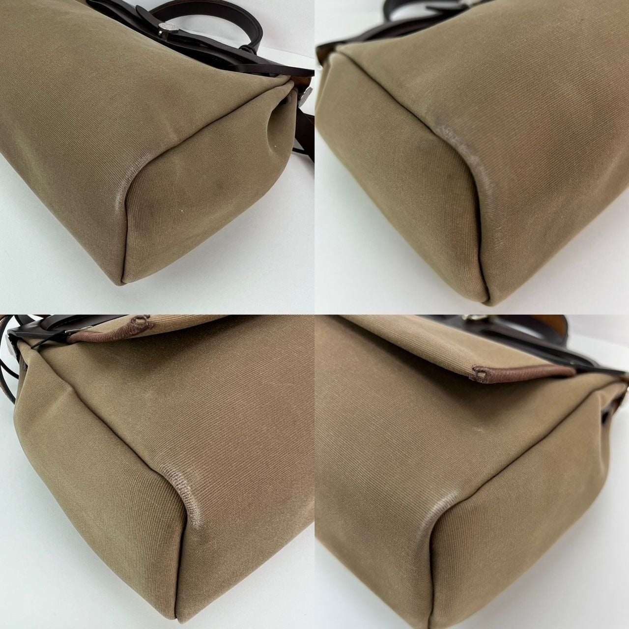Hermes Toile Vache Hunter Herbag zip 31 PM Túi đeo vai Etoupe Ebene