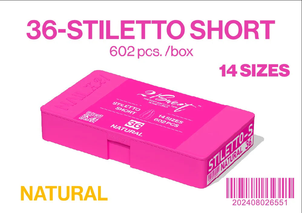 21 Sweet Gel-X Tip Box | 36-Stiletto Short