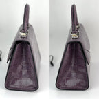 Túi đeo chéo Stalvey Top Handle 2.5 Alligator Lilac sang trọng độc quyền