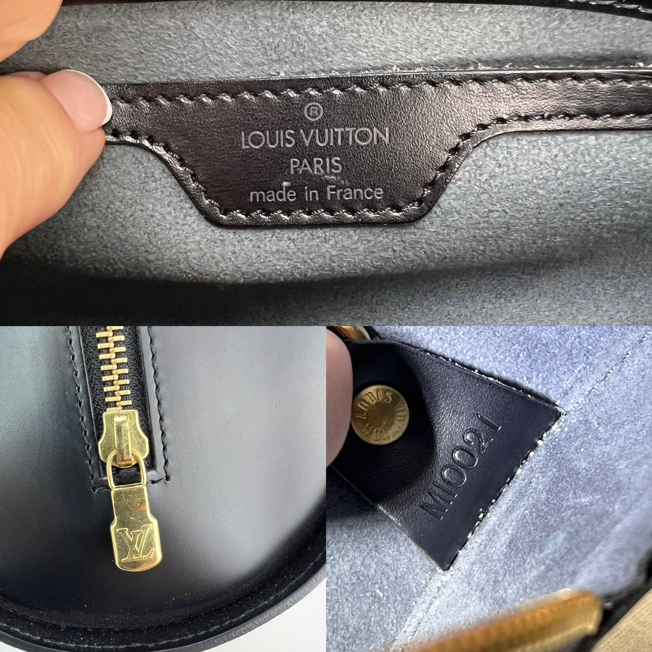 Túi đeo vai da Epi Louis Vuitton Soufflot màu đen