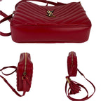 YVES SAINT LAURENT Matelasse Da bê Lou Camera Túi đeo chéo màu đỏ