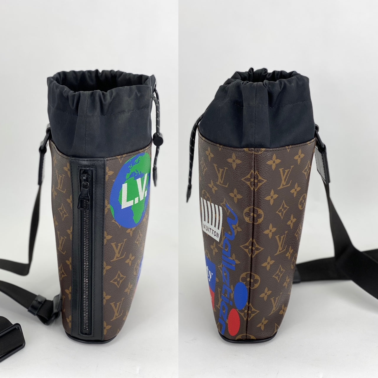 Túi đeo chéo Louis Vuitton Monogram Chalk dành cho nam Túi đeo vai Nap Sac Ba lô