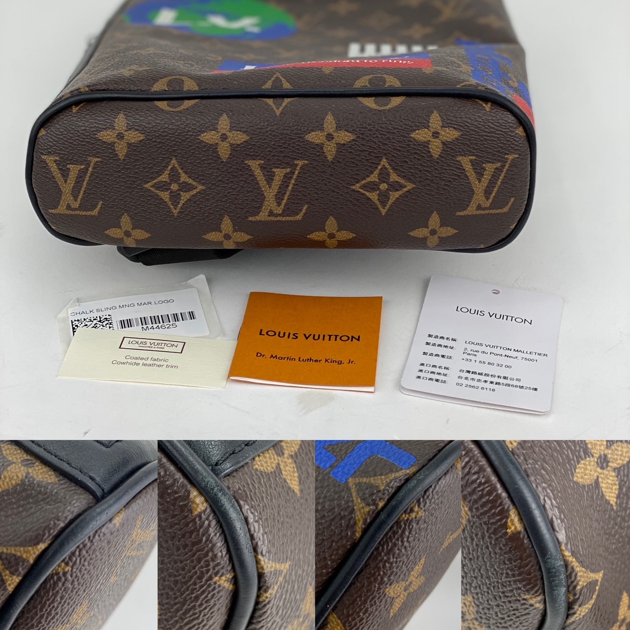 Túi đeo chéo Louis Vuitton Monogram Chalk dành cho nam Túi đeo vai Nap Sac Ba lô