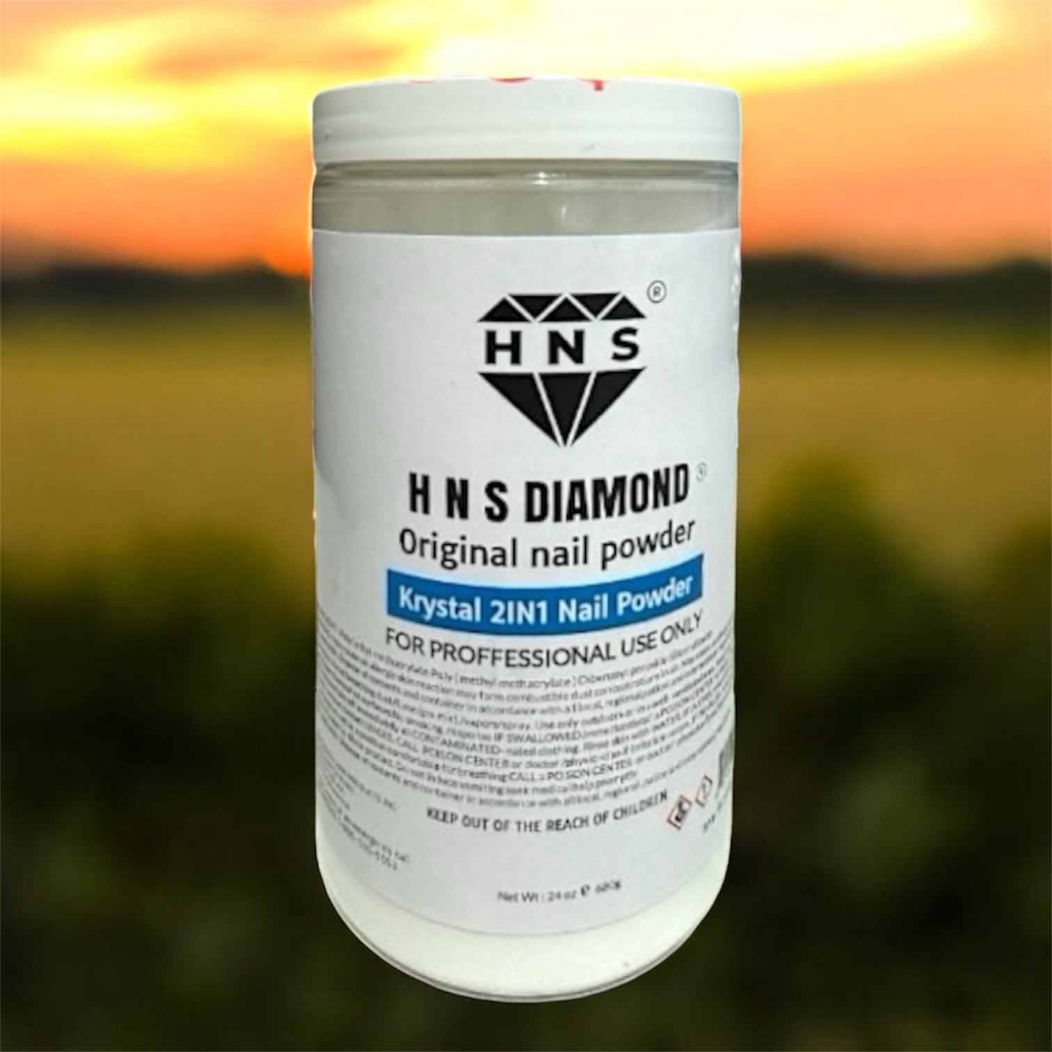 HNS Diamond Super Krystal 2IN1 Nail Powder 24oz