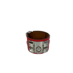 Hermes Leather COLLIER DE CHIEN CDC Rose Jaipur Epsom Bracelet