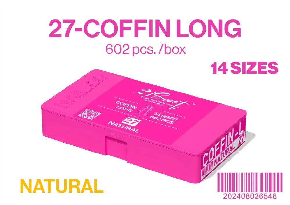 21 Sweet Gel-X Tip Box | 27-Coffin Long