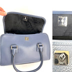 Túi đeo chéo Loewe Calfskin Leather Alamo 28 Blue
