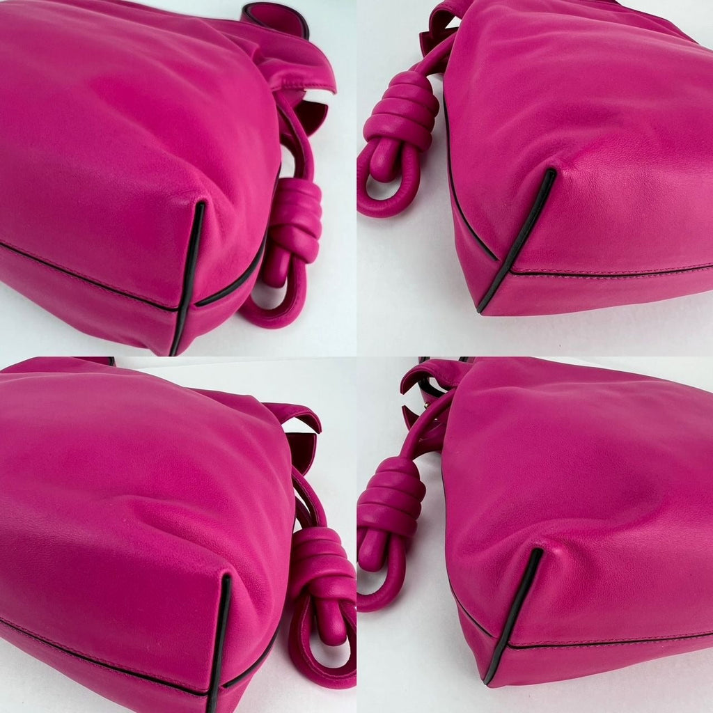 Túi đeo vai Loewe Nappa Pink Flamenco Medium Knot