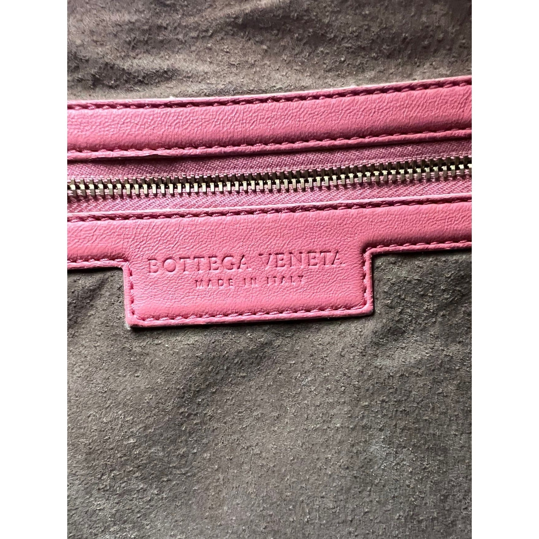 Bottega Veneta Nappa Intrecciato Medium Veneta Hobo Rose Pink Bag