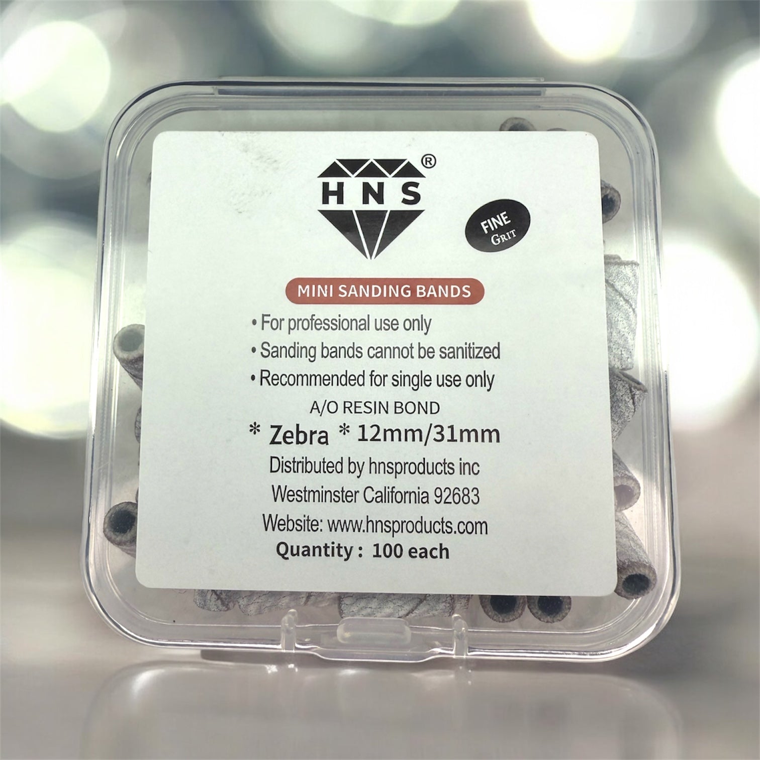 HNS Diamond Sanding Bands 100pcs - Small Size - Gray