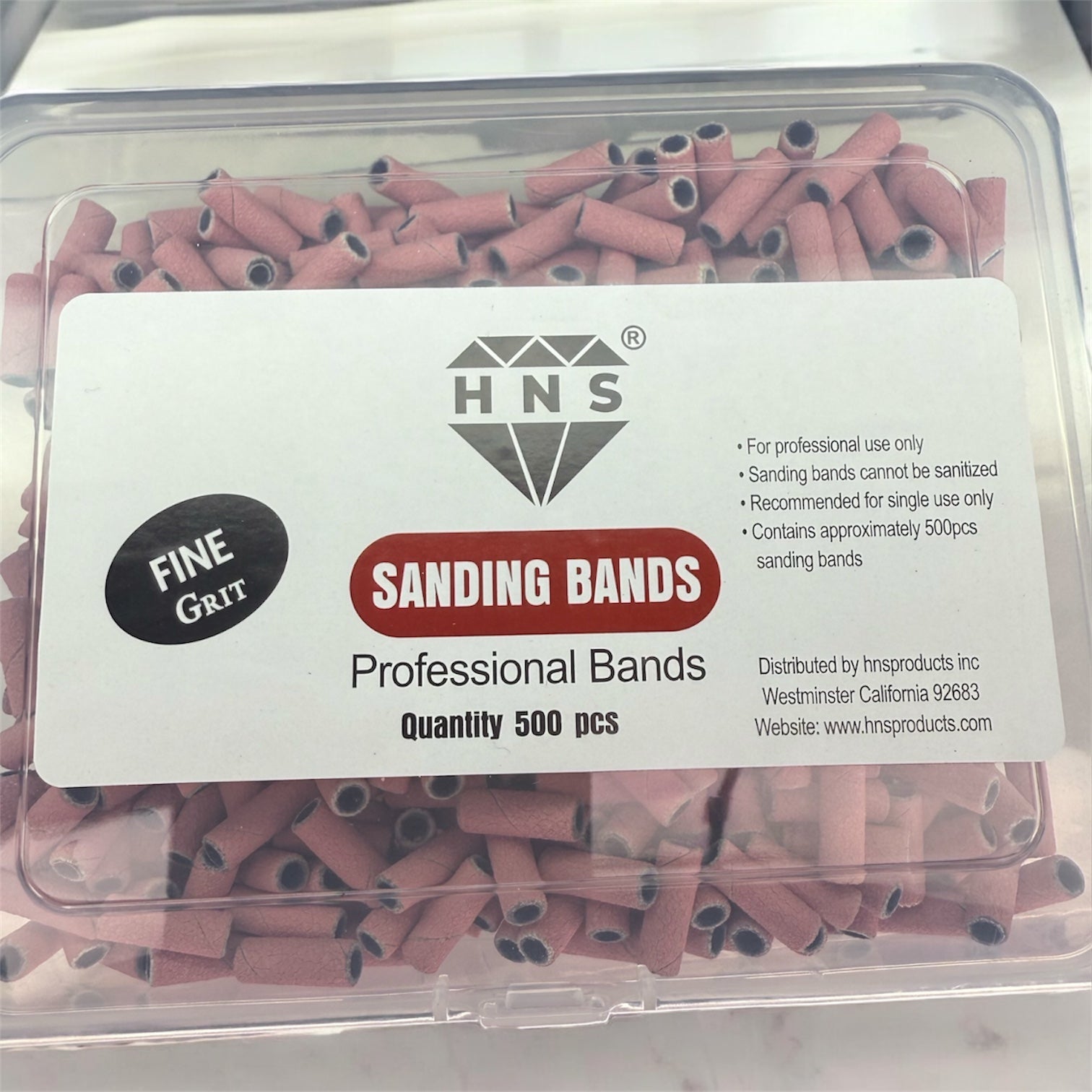 HNS Diamond Sanding Bands 500pcs - Small Size - Red