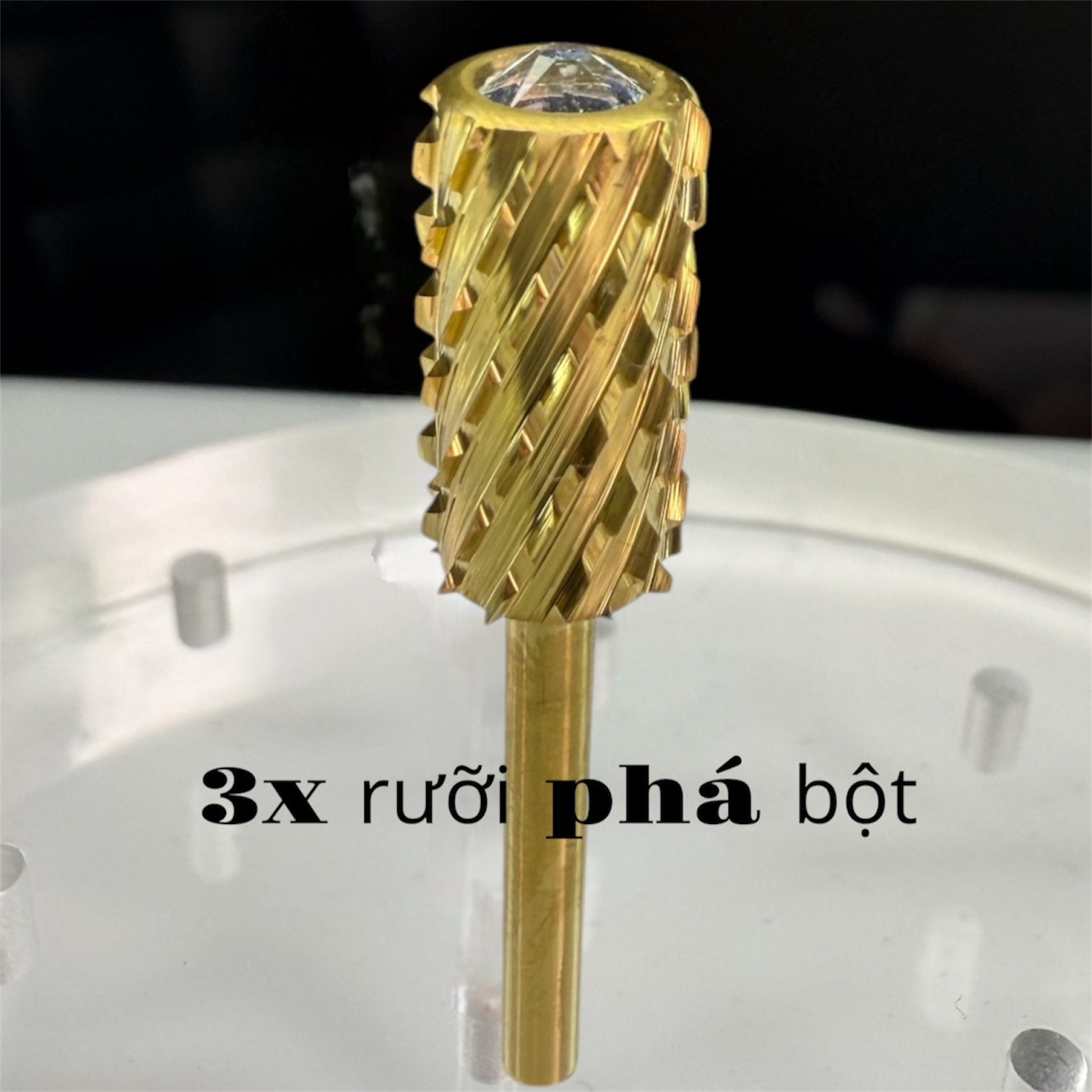 HNS Diamond Đầu Dũa Hột Xoàn Siêu Đầm Tay Phá Bột 3x Rưỡi (Nail Drill Bit)
