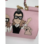 Túi xách tay Dolce Gabbana Túi điện thoại St Dauphine Cartoon Pink Wallet trên dây xích