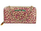 Ví Louis Vuitton Zippy Stephan Sprouse Vernis Leopard có thêm dây xích đeo chéo đã qua sử dụng