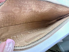 CHANEL Bag Lucky Symbols Pochette Quilted Beige Lambskin Shoulder Wristlet Preowned