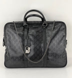Túi xách Gucci Briefcase GG Imprime Coated Canvas Black Monogram Business Bag đã qua sử dụng