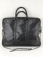 Túi xách Gucci Briefcase GG Imprime Coated Canvas Black Monogram Business Bag đã qua sử dụng