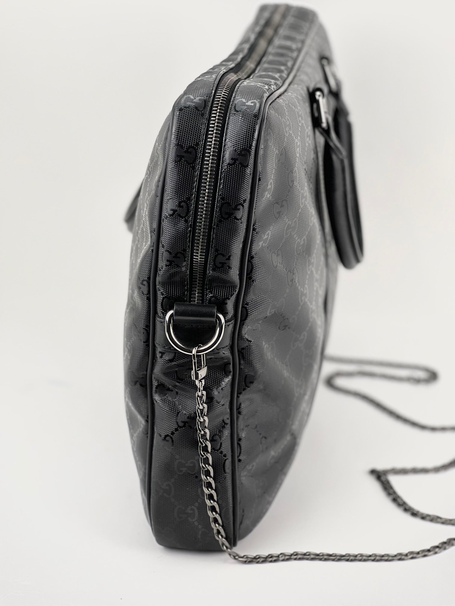 Túi xách Gucci Briefcase GG Imprime Coated Canvas Black Monogram Business Bag đã qua sử dụng