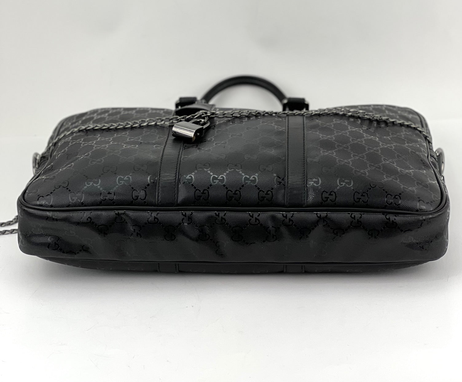 Túi xách Gucci Briefcase GG Imprime Coated Canvas Black Monogram Business Bag đã qua sử dụng
