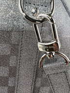 Túi xách Louis Vuitton Keepall Bandoulière 50B Bạc lấp lánh họa tiết Damier Preowned