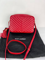YVES SAINT LAURENT Matelasse Da bê Lou Camera Túi đeo chéo màu đỏ