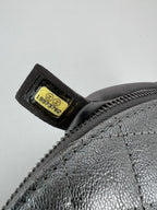 Túi đeo hông Chanel Metallic Dark Silver Calfskin Quilted Banana Fanny Pack