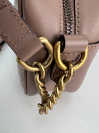 Túi đeo chéo da Matelasse Gucci GG Marmont Small Chain Beige