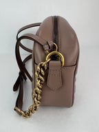 Túi đeo chéo da Matelasse Gucci GG Marmont Small Chain Beige