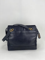 CHANEL Vintage Black Caviar Leather CC Zip Tote Shoulder Bag w/added insert  Pre owned