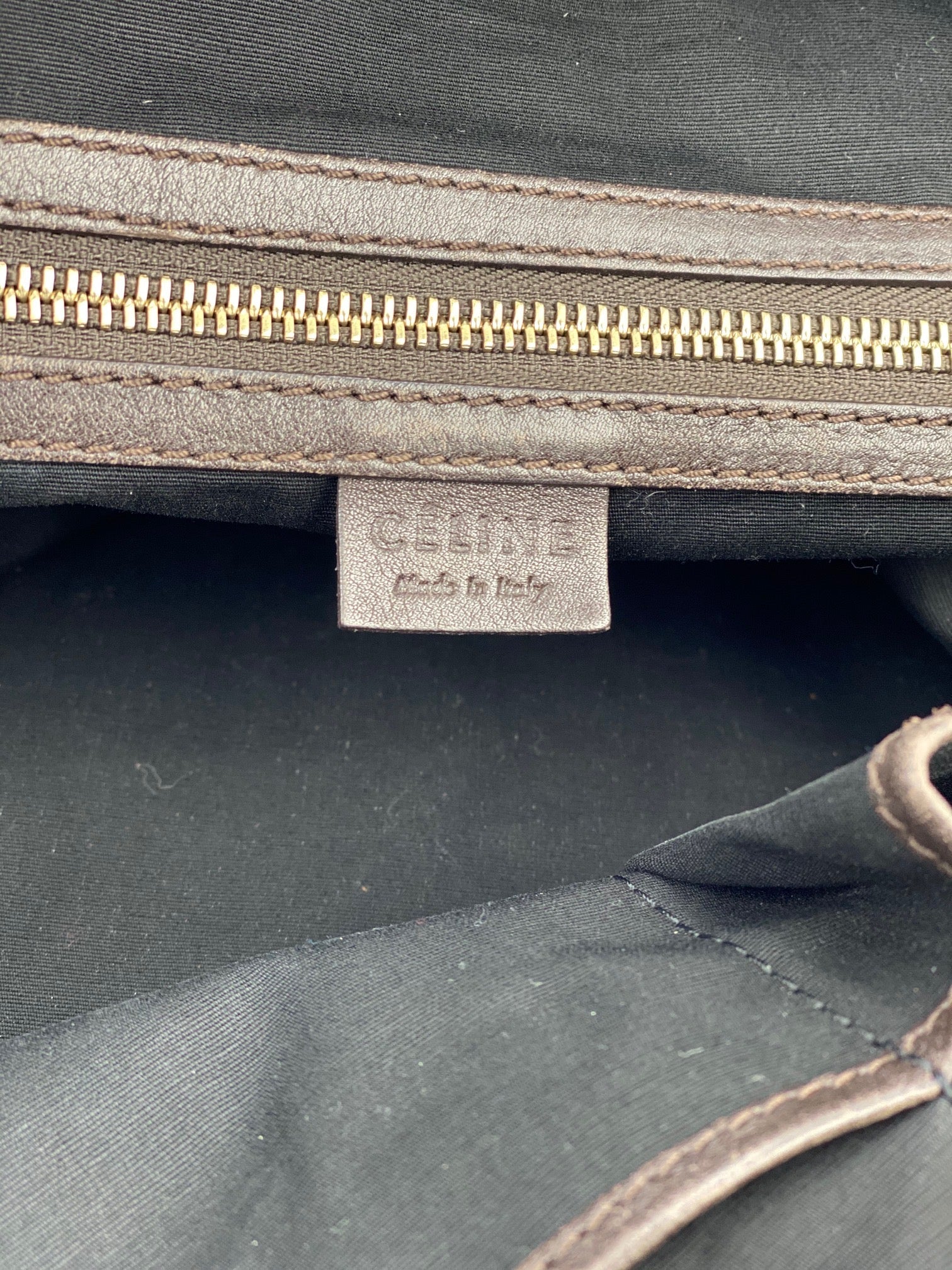 Celine Black Leather Handle Bag Vintage Briefcase messenger Bag