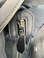 HERMÈS Messenger Cityslide Pouch Evercolor Leather Indigo Blue Clutch Preowned