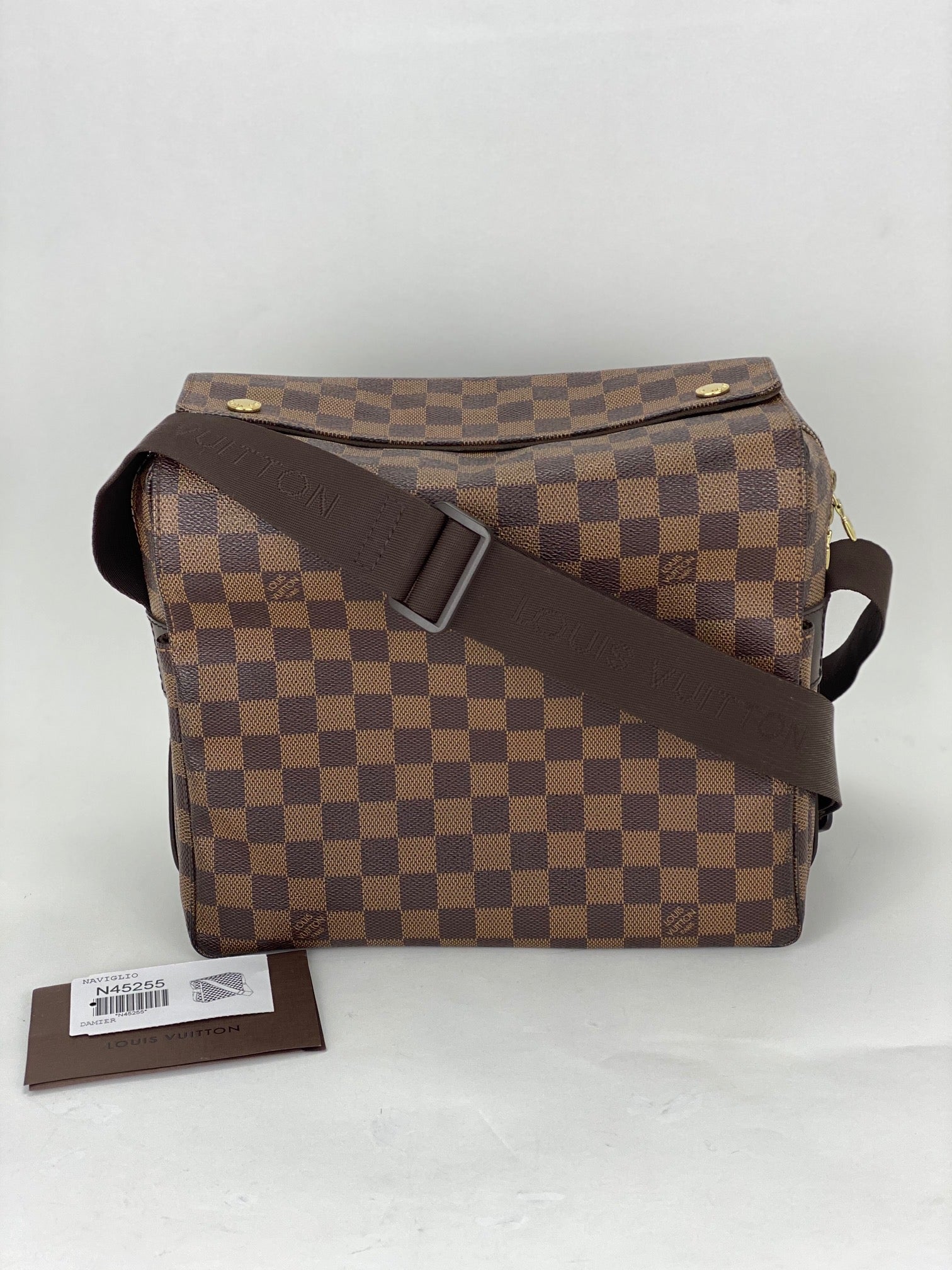 Túi đeo vai nam Louis Vuitton Damier Ebene Canvas Naviglio