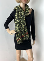 LOUIS VUITTON Green TAKASHI MURAKAMI Monogramouflage Shawl Stole Scarf