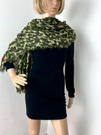 LOUIS VUITTON Green TAKASHI MURAKAMI Monogramouflage Shawl Stole Scarf